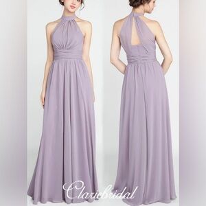 Bill Levkoff Lilac Halter Gown